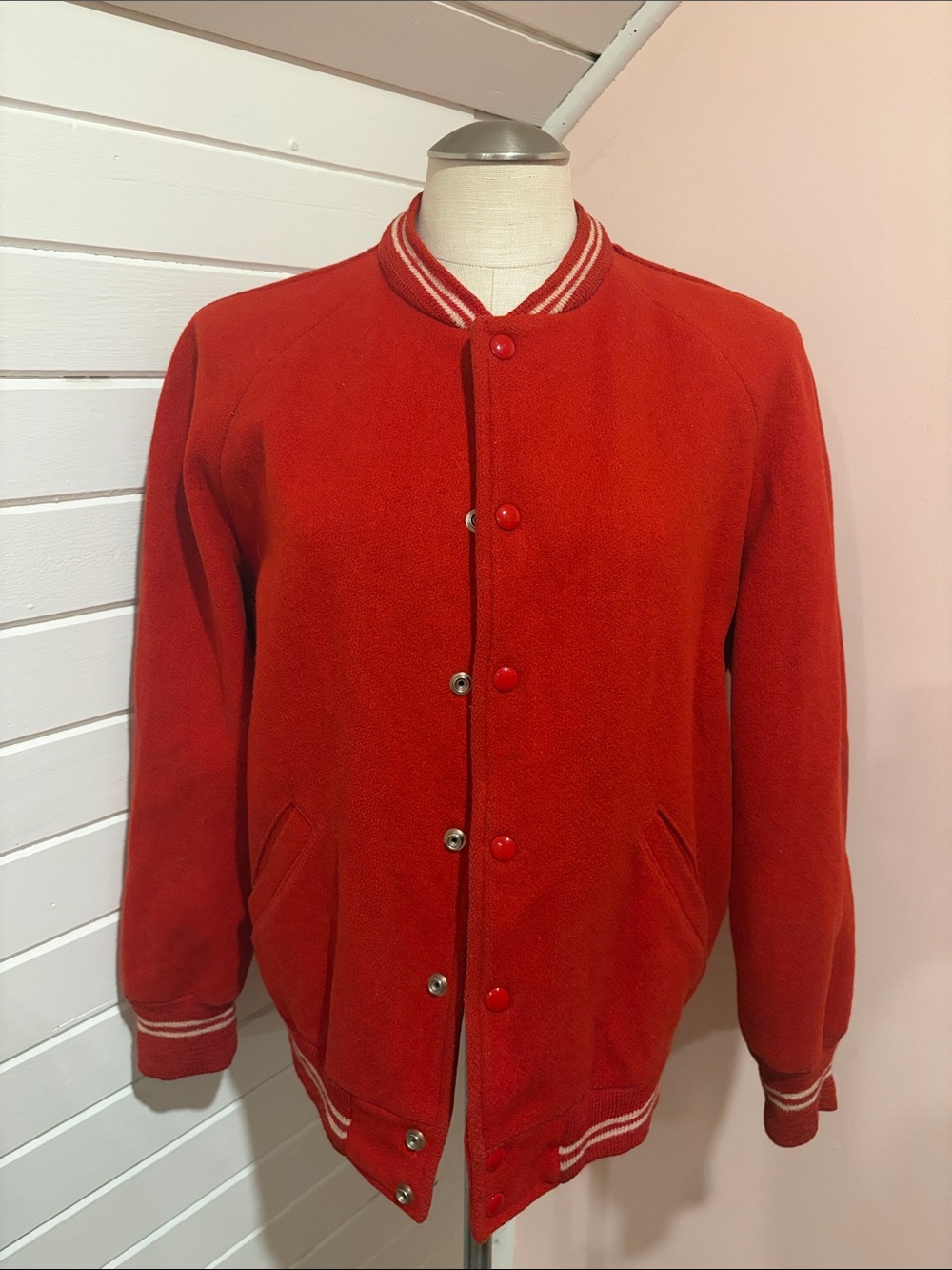 Vintage UBC Engineers Red Wool Varsity Jacket, Men’s Medium - Picture 2 of 6